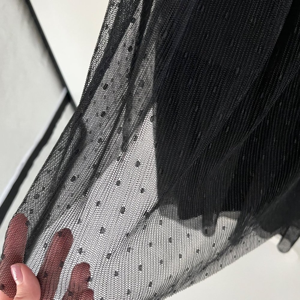 NWT Dress The Population Kady Sequin Block Print Tiered Dress in Black Multi Sml - Picture 3 of 15